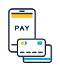 mobile pay with credit and debit card icon