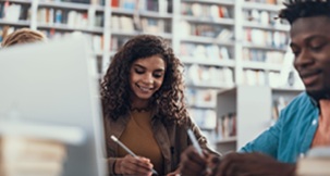 Young adults studying image