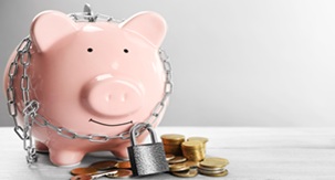 Piggy bank with locks image