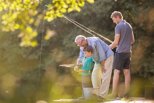 Generations of family enjoying time together.